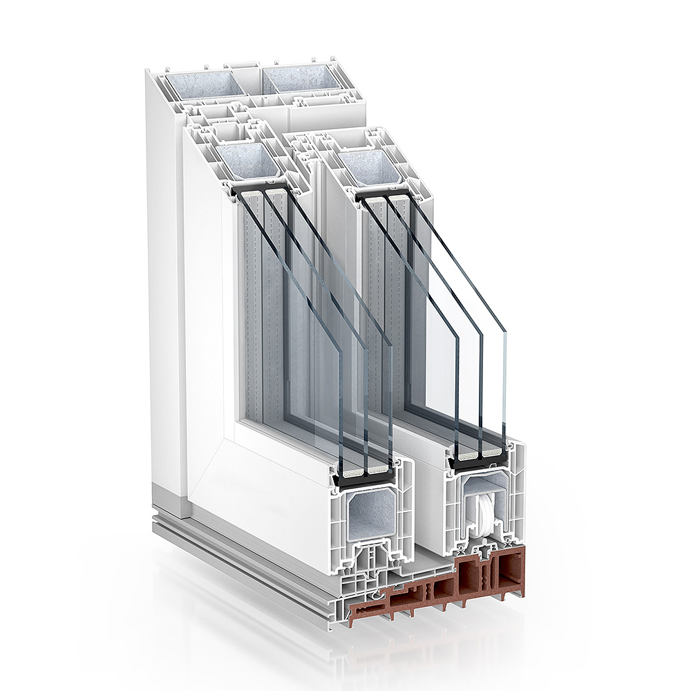 Estructura del sistema Kömmerling PremiDoor 88