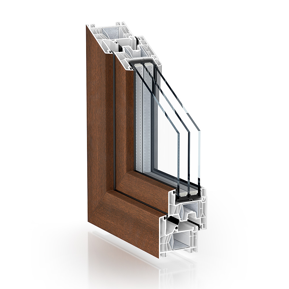 Estructura de la ventana Kömmerling 76 MD