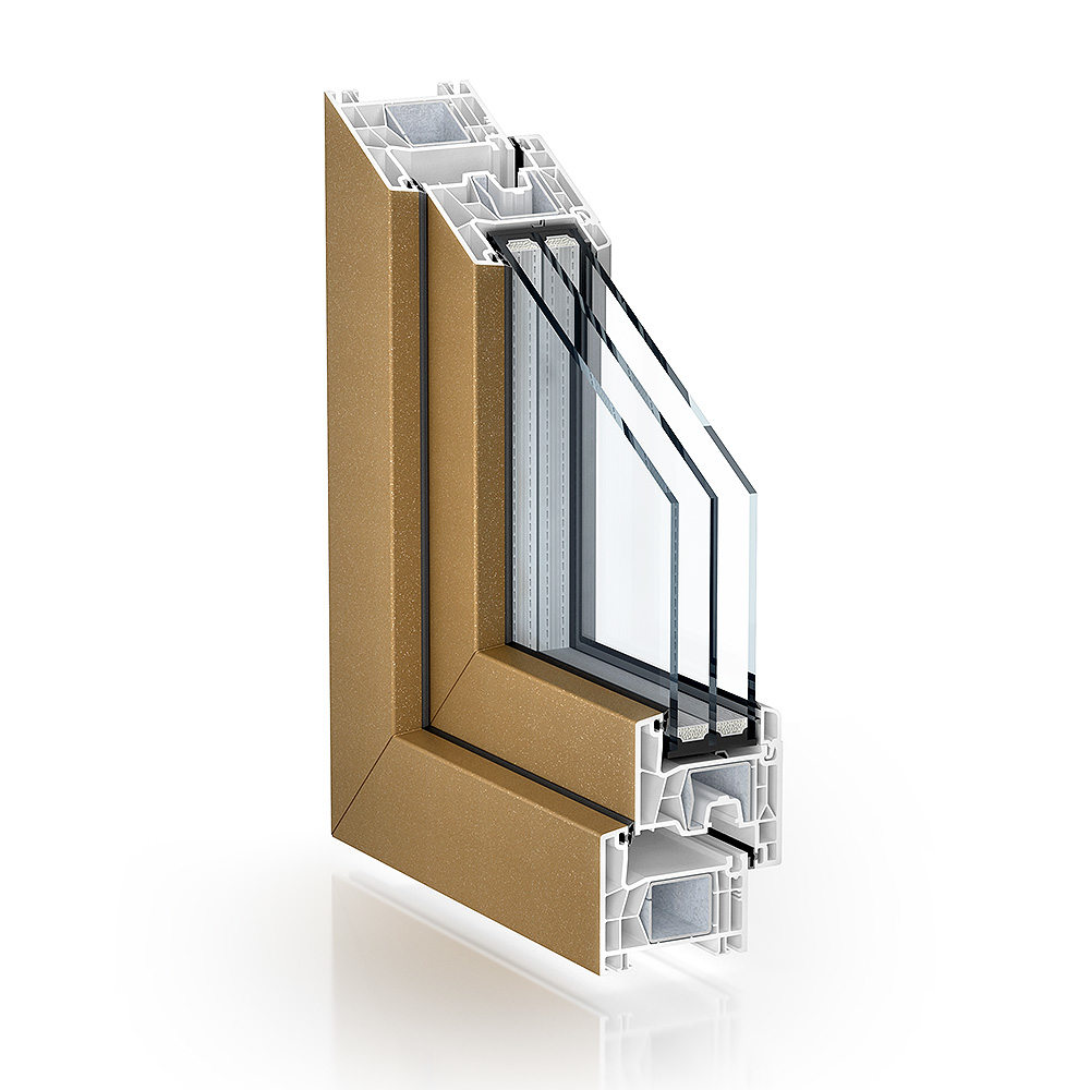 Kömmerling 76 AD window structure