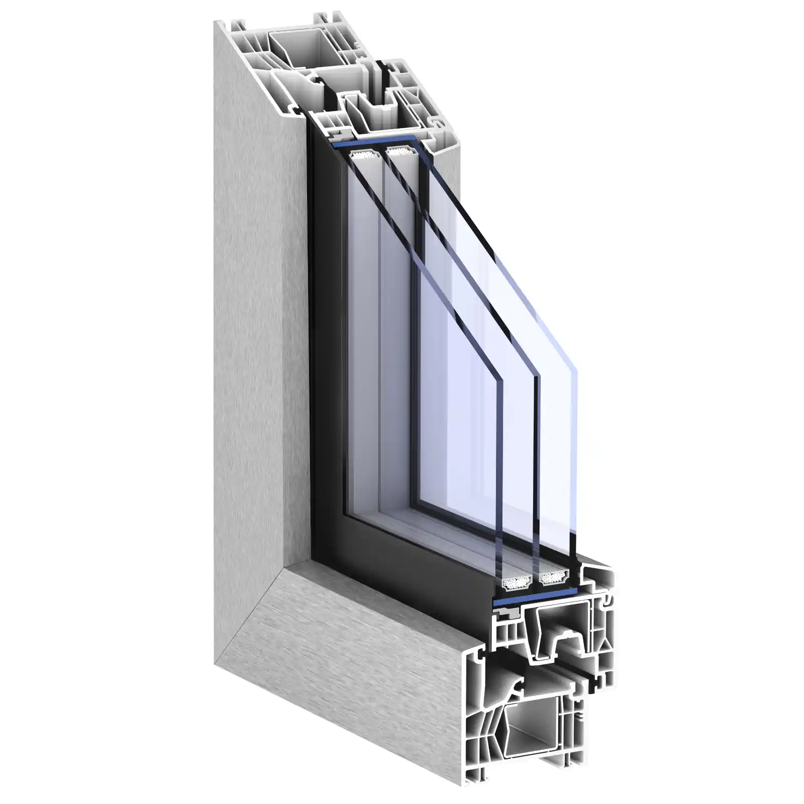 Устройство окна Kömmerling 76 MD Zero