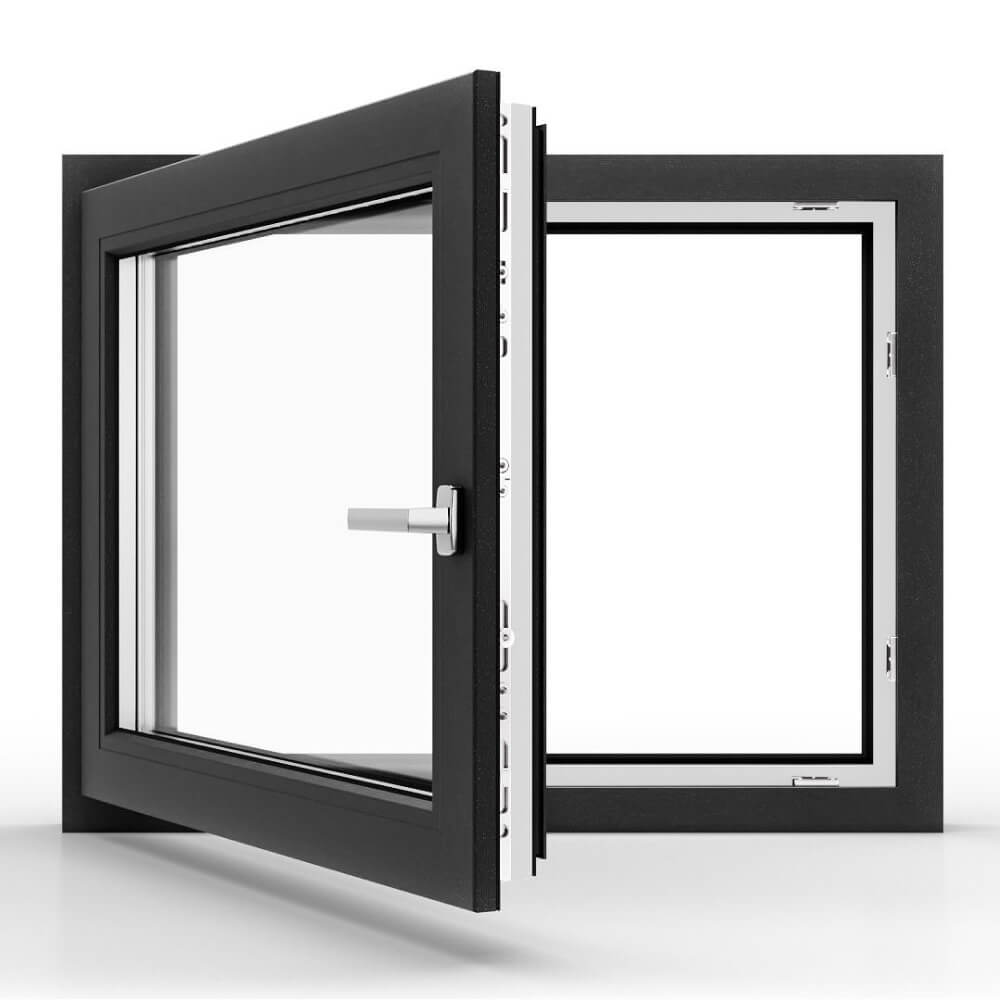 Kömmerling 76 AD assembled window