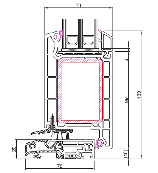 Veka Softline profile blueprint
