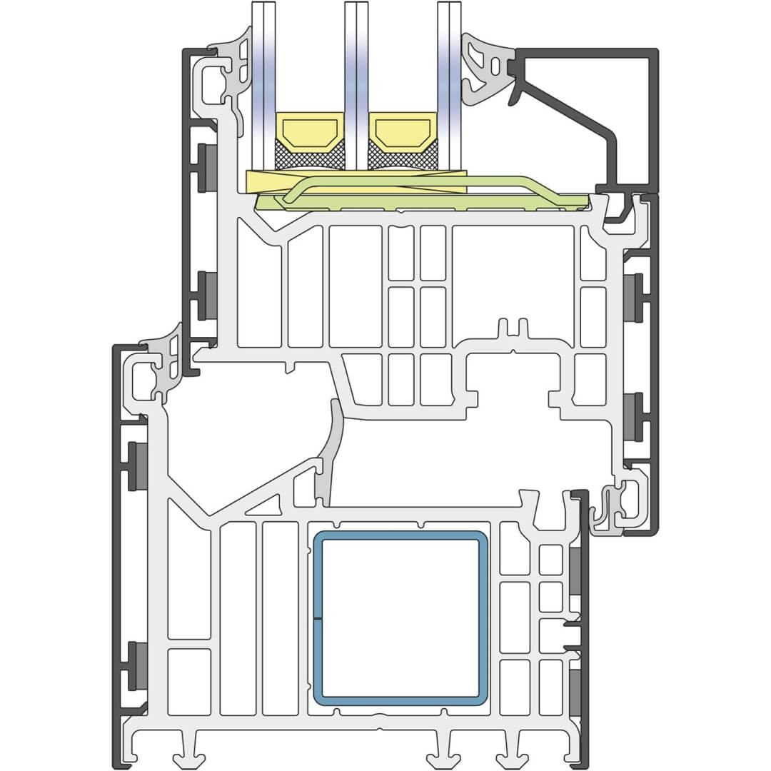 Чертеж профиля Veka AluConnect